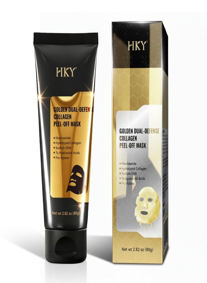 HKY Golden Collagen Night Wrapping Mask - Peel Off Facial Mask with PDRN (Sodium DNA), Pro-Xylane & Niacinamide - Pore Tightening & Firming Glass Skin Care - Hydrating 7x Hyaluronic Acid - Image 1